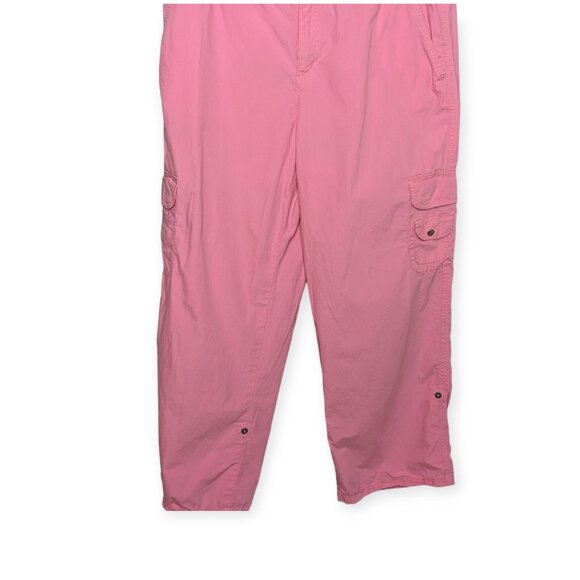 Caribbean Joe Pink Cropped Cargo Pants with Adjustable Length Size 8 - Picture 3 of 14